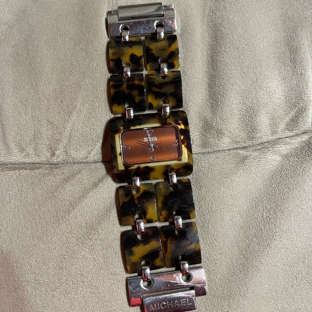 Michael Kors Tortoise Square Watch